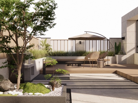 微景观 造景 草坪灯 室内景观 阳光房su模型