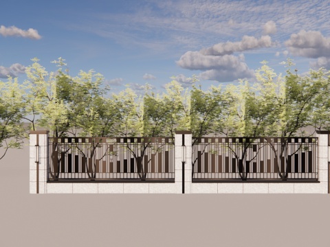 造景 庭院灯 门 景观 水池 草坪灯 庭院门 室内造景 露台su模型