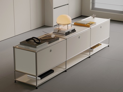  现代矮柜3d模型 