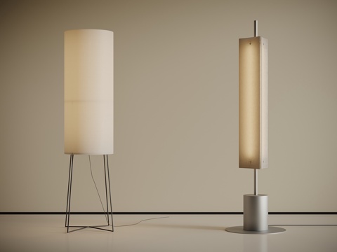  现代落地灯su模型 