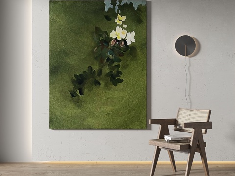  中古，复古，现代，装饰画3d模型 