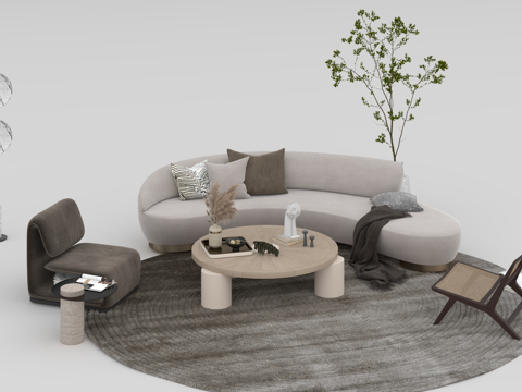  沙发组合3d模型 