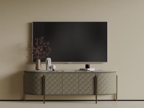  现代电视柜3d模型 