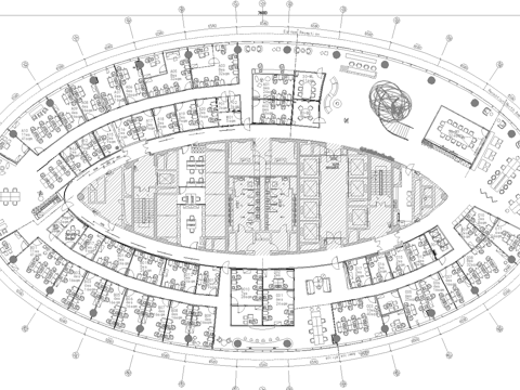 1200平办公室 最新全套施工图合集cad施工图