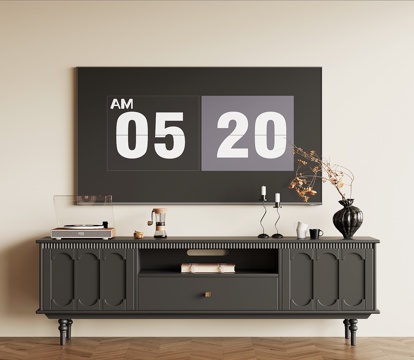  法式复古电视柜3d模型 