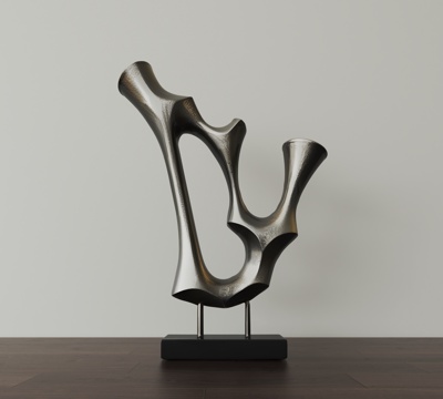  现代金属饰品金属雕塑艺术摆件艺术装置3d模型 