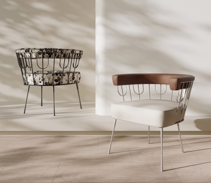  现代法式单椅 休闲椅3d模型 