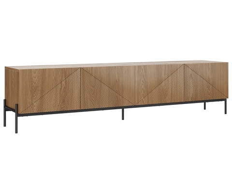  现代意式实木电视柜3d模型 