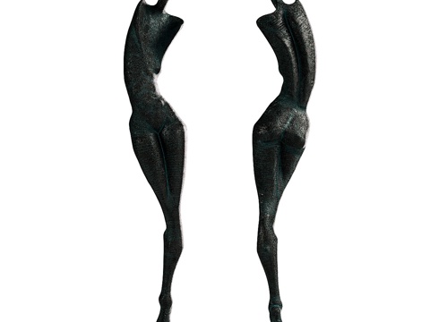  现代意式抽象人物雕塑 艺术雕塑3d模型 