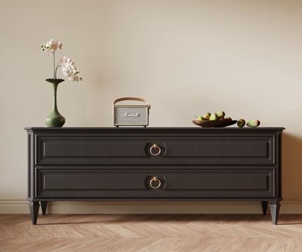  法式复古电视柜 边柜3d模型 