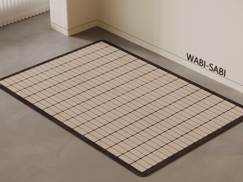 新中式地毯 复古地毯su模型