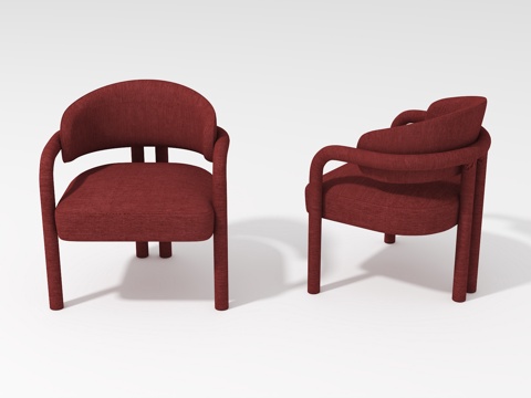  现代休闲单人沙发3d模型 