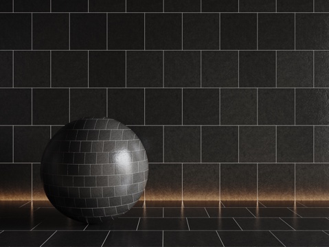  现代黑色瓷砖 厨房瓷砖 洗手间瓷砖 地砖 墙砖3d模型 