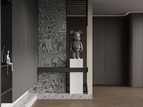  现代玄关 鞋柜3d模型 