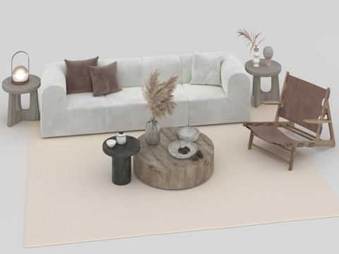  沙发组合3d模型 