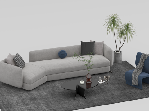  沙发组合3d模型 