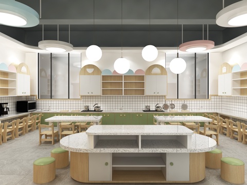  幼儿园生活馆 儿童橱柜3d模型 