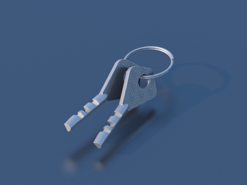  钥匙3d模型 