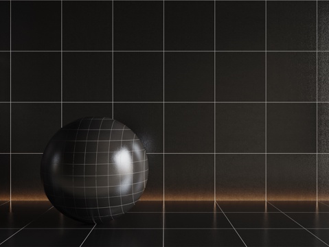  现代黑色瓷砖 厨房瓷砖 洗手间瓷砖 地砖 墙砖3d模型 