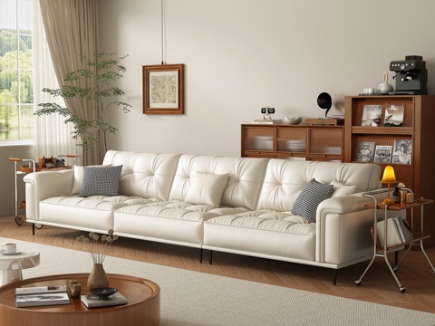  中古风客厅 沙发3d模型 