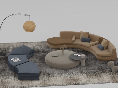  沙发组合3d模型 