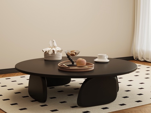  法式复古茶几3d模型 