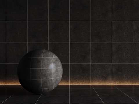  现代黑色瓷砖 厨房瓷砖 洗手间瓷砖 地砖 墙砖3d模型 