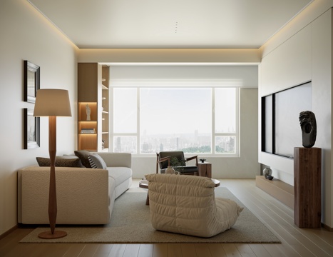  中古风客餐厅3d模型 