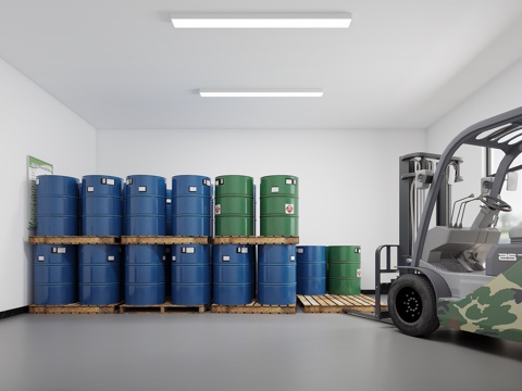  油料库房3d模型 