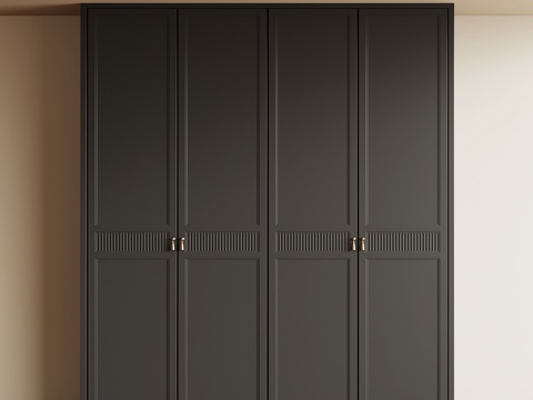  法式复古衣柜3d模型 