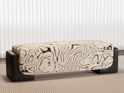  现代意式床尾凳 换鞋凳 沙发凳3d模型 