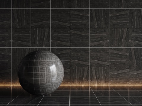  现代黑色瓷砖 厨房瓷砖 洗手间瓷砖 地砖 墙砖3d模型 