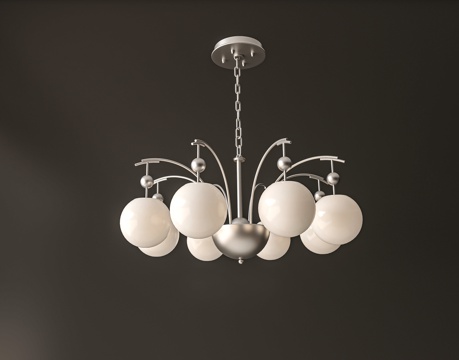  中古风客餐厅吊灯3d模型 