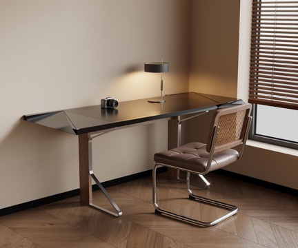 中古风书桌椅su模型