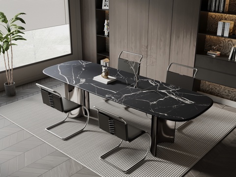 意式书房su模型