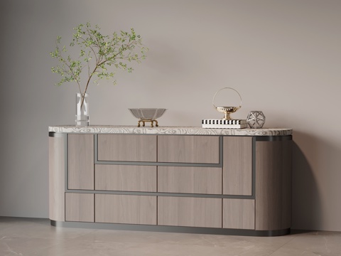  现代意式玄关柜 边柜 装饰柜3d模型 