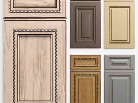  橱柜门组8 厨房门板3d模型 