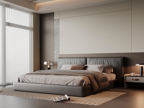 意式卧室su模型