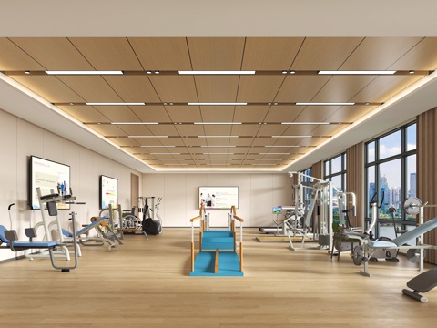  现代康复中心3d模型 