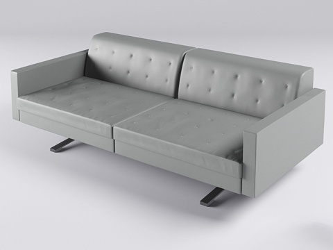  极简双人沙发3d模型 