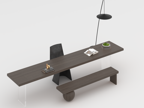  茶桌组合3d模型 