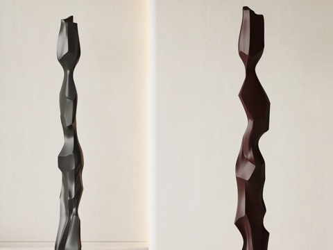 现代意式落地摆件 雕塑 艺术装置su模型