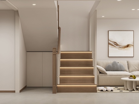  现代公寓套房 奶油风公寓套房 LOFT公寓套房3d模型 