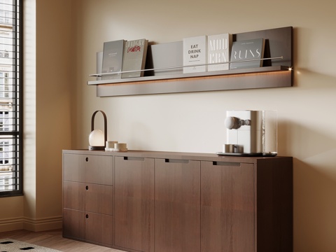 中古风置物柜su模型