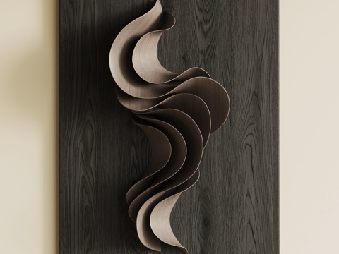  现代意式墙饰3d模型 