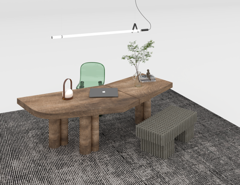  茶桌组合3d模型 