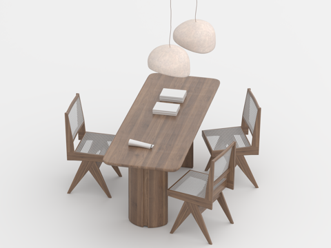  茶桌组合3d模型 