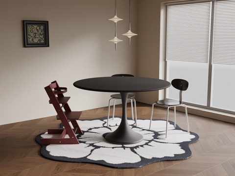 法式休闲桌椅su模型