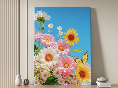  田园，奶油，挂画3d模型 