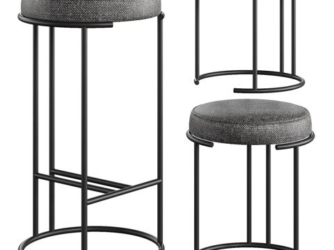  Living divani Nina三合一吧凳3d模型 